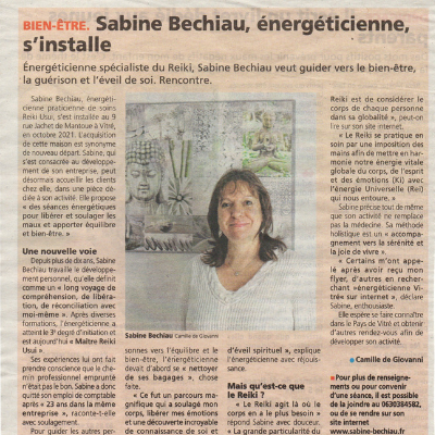 Un article dans le Journal de Vitré 